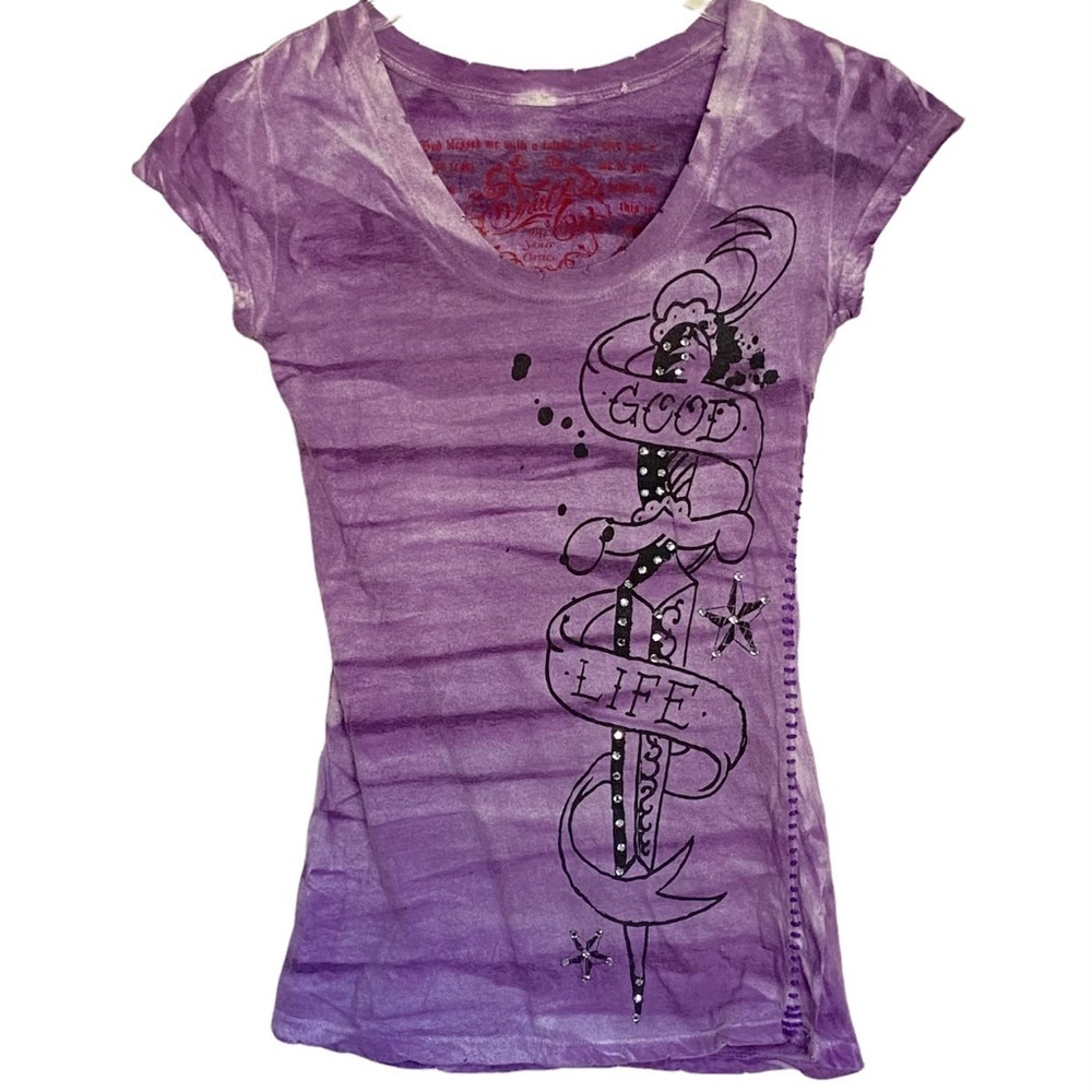 Truth. By Your Grace Purple Good Life Top Size Small